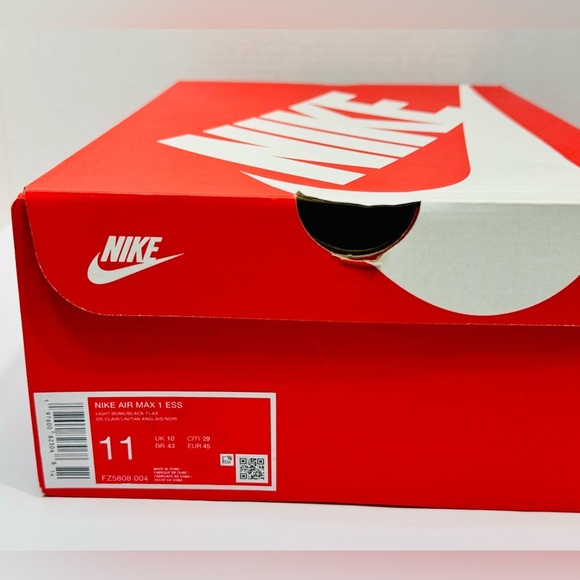 Nike Air Max 1 Essential Sneakers British Tan Light Bone Color Size US-11 NEW! - Picture 16 of 16